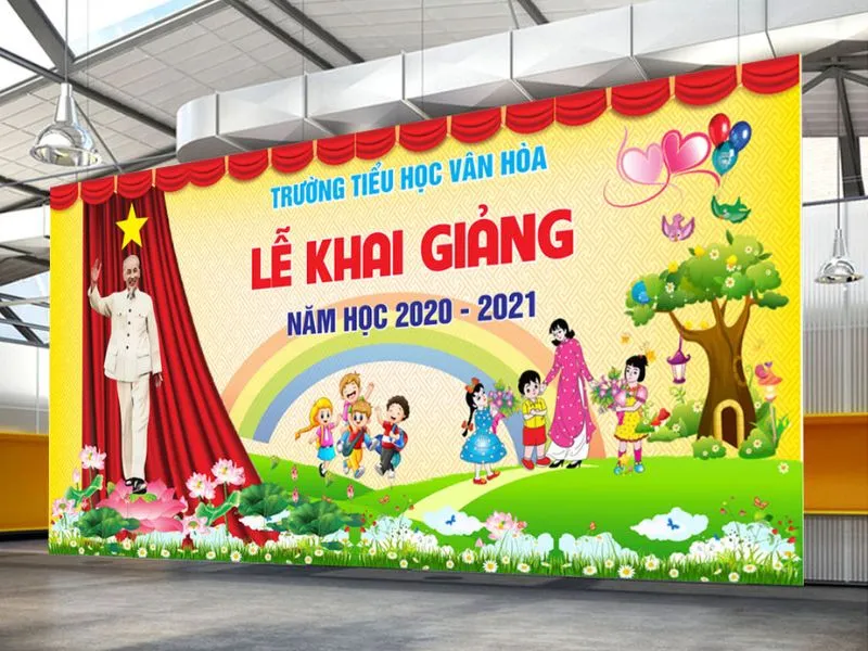 Background trường học ấn tượng